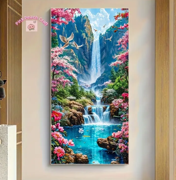 Diamond Painting Bergwasserfall